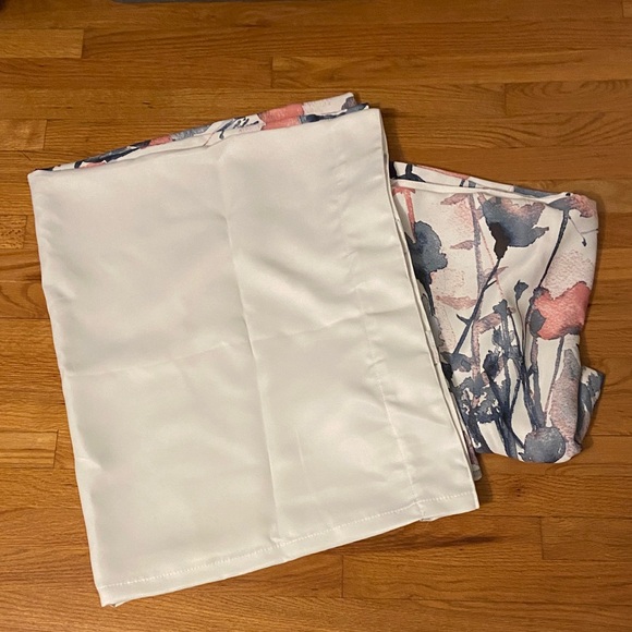 Other - Floral Print Fabric Curtains